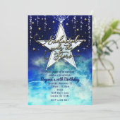 Sweet 16 Hemels Betoverd Onder de Sterren Feest Kaart (Staand voorkant)