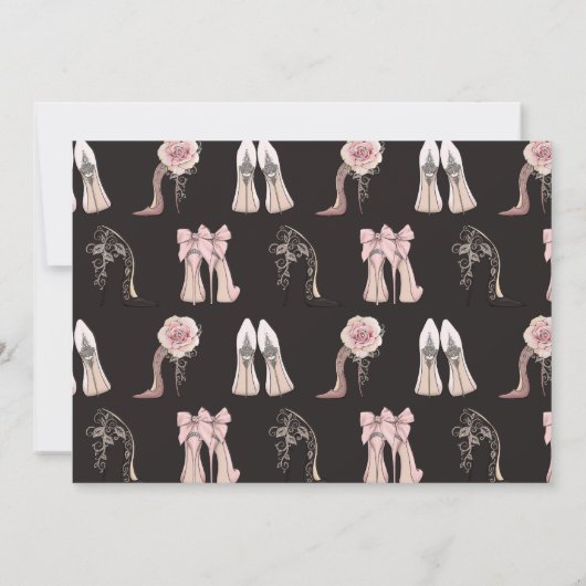 Sweet 16 High Heel Verjaardag Uitnodiging (Achterkant)