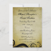 Sweet 16  Horse Jumping Verjaardag Uitnodigen Kaart (Achterkant)