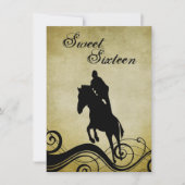 Sweet 16  Horse Jumping Verjaardag Uitnodigen Kaart (Voorkant)