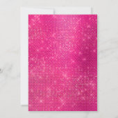 Sweet 16 Hot Pink Glam Virtual 16e Verjaardagsfees Kaart (Achterkant)