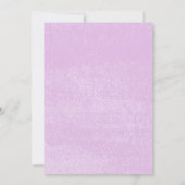 Sweet 16 Invitation Gold Tiara Lavender Floral (Achterkant)