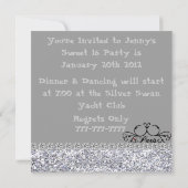 SWEET 16 Invitation THEME PARIS Kaart (Achterkant)
