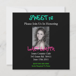 SWEET 16 Invitivering Kaart