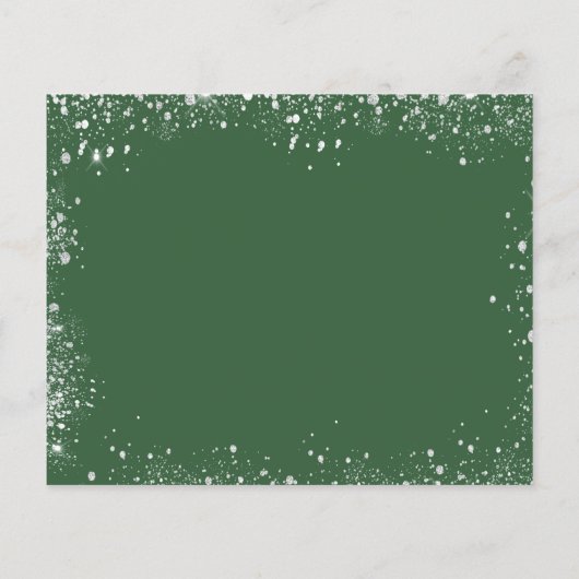 Sweet 16 jager groen wit save date card (Achterkant)