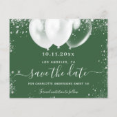 Sweet 16 jager groen wit save date card (Voorkant)