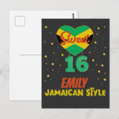 Sweet 16 Jamaicaanse stijl verjaardagsmeisje vakan Briefkaart (Voorkant / Achterkant)