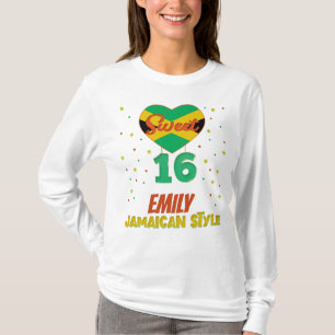 Sweet 16 Jamaicaanse Style Birthday Girl Vacation T-shirt