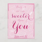 Sweet 16-jarig briefkaart (Voorkant)