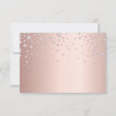 Sweet 16-jarig roos gouddiamanten save the date (Achterkant)