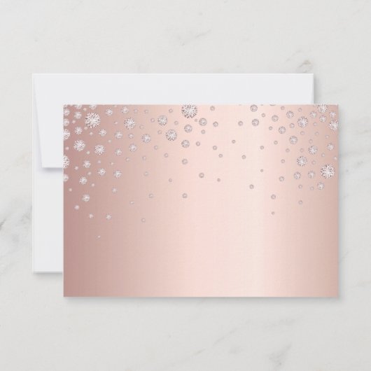 Sweet 16-jarig roos gouddiamanten save the date (Achterkant)