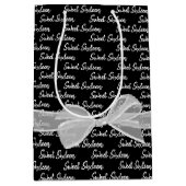 Sweet 16-jarig zwoerd op zwart medium cadeauzakje (Voorkant)