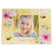 Sweet 16-jarige foto hommels honingraat groot cadeauzakje (Voorkant)