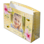 Sweet 16-jarige foto hommels honingraat groot cadeauzakje (Achterkant Gekanteld)