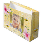 Sweet 16-jarige foto hommels honingraat groot cadeauzakje (Voorkant Gekanteld)