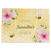 Sweet 16-jarige gelukkige hommels honingraat groot cadeauzakje (Achterkant)