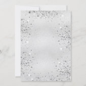 Sweet 16-jarige zilverglitter kaart (Achterkant)