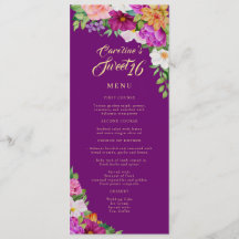 Sweet 16 Joyful Floral Waterverf Paars