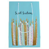 Sweet 16 kaarsen Verjaardag Medium Cadeauzakje (Achterkant)