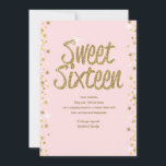 Sweet 16 Kaart<br><div class="desc">Een zoete 16 verjaardagskaart in roze met gouden belettering en sterranden. De kaart is eenvoudig aan te passen met uw tekst, lettertype en letterkleur. Niet precies wat je zoekt? Al onze producten kunnen op maat worden ontworpen om zonder extra kosten aan uw behoeften te voldoen. Neem gewoon contact met ons...</div>