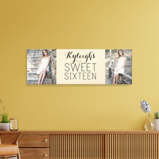 Sweet 16 Keepsake Collage Canvas Afdruk (Insitu (Woonkamer))