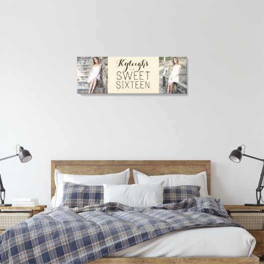 Sweet 16 Keepsake Collage Canvas Afdruk (Insitu (Slaapkamer))