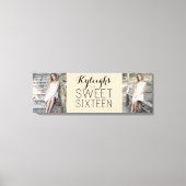 Sweet 16 Keepsake Collage Canvas Afdruk (Voorkant)