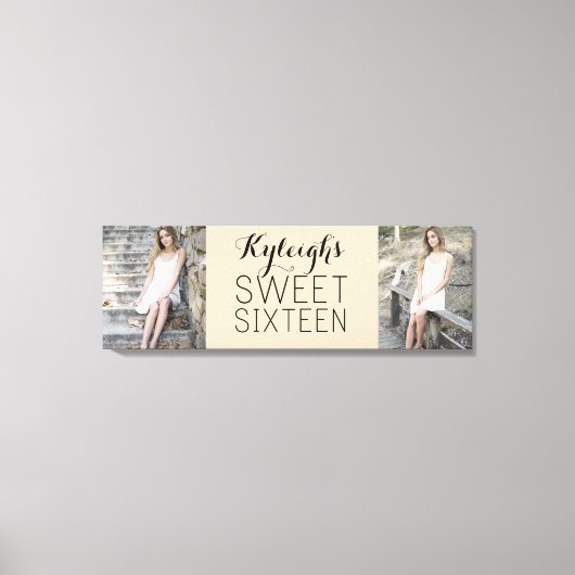Sweet 16 Keepsake Collage Canvas Afdruk (Voorkant)