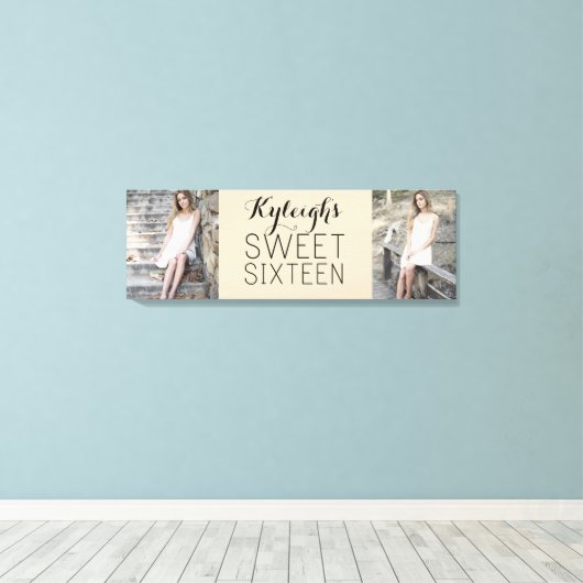 Sweet 16 Keepsake Collage Canvas Afdruk (Insitu (Houten vloer))