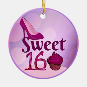 Sweet 16 keramisch ornament