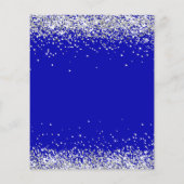 Sweet 16 koningsblauwe jurk budget uitnodiging flyer (Achterkant)