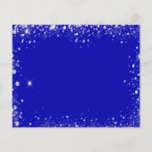 Sweet 16 koninklijk blauw zilver budget save date flyer (Achterkant)
