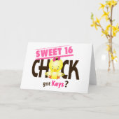 Sweet 16 Kuiken 1 Kaart (Gele Bloem)
