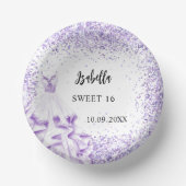 Sweet 16 labender witte jurk papieren kommen (Voorkant)