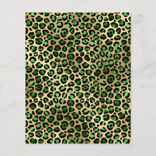 Sweet 16 leopard emerald Gold budget uitnodiging (Achterkant)