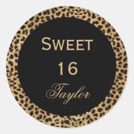 Sweet 16 Leopard Sticker