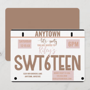 Sweet 16 Licentie 16e verjaardag Kaart