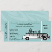 Sweet 16 Limo Party Pass Kaart (Voorkant / Achterkant)