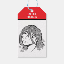 Sweet 16 lineart cadeaulabel