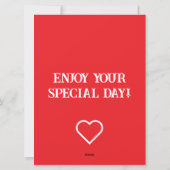 Sweet 16 lineart  feestdagenkaart (Achterkant)