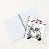 Sweet 16 lineart, happy birthday notitieboek (Binnen)