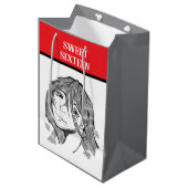 Sweet 16 lineart  medium cadeauzakje (Voorkant Gekanteld)