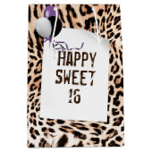 Sweet 16-luipaard afdrukken medium cadeauzakje (Voorkant)