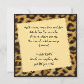 'Sweet 16' luipaard bont print schoenen, ingelijst Kaart (Achterkant)