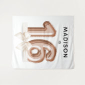 Sweet 16 Luxe Roze gouden Ballonnen Verjaardag Wandkleed (Voorkant (horizontaal))