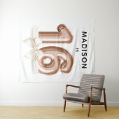 Sweet 16 Luxe Roze gouden Ballonnen Verjaardag Wandkleed (In Situ (horizontaal))