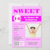 Sweet 16 magazine foto PERSONALIZE Kaart (Voorkant)
