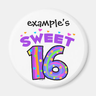 Sweet 16 magneet - creëer uw eigen