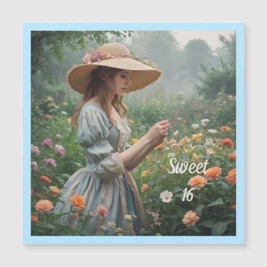  Sweet 16 magnetische Verjaardag Kaart (Voorkant)