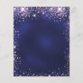 Sweet 16 marine blauw roze jurk uitnodiging (Achterkant)